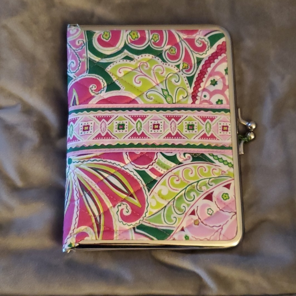Vera Bradley pink/green photo holder NWT